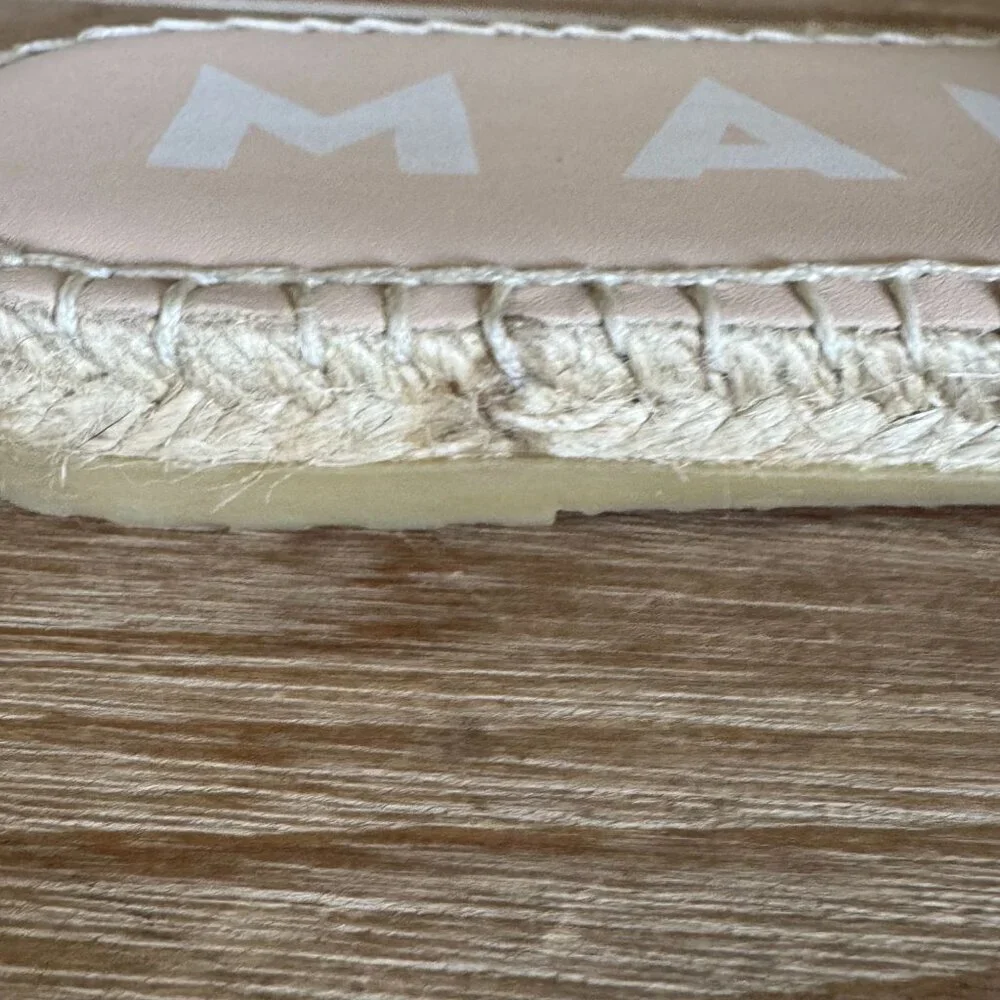 Manebi La Havana Knot Neutral‎ Hemp Euro Summer Espadrille Flat Slides Size 7